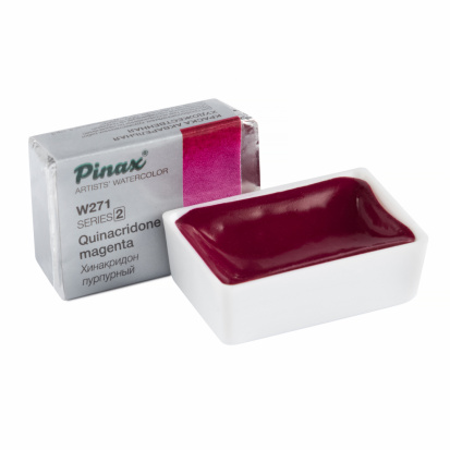 Акварель "Artists" в кювете, Хинакридон Пурпурный, 2,5мл, W271 